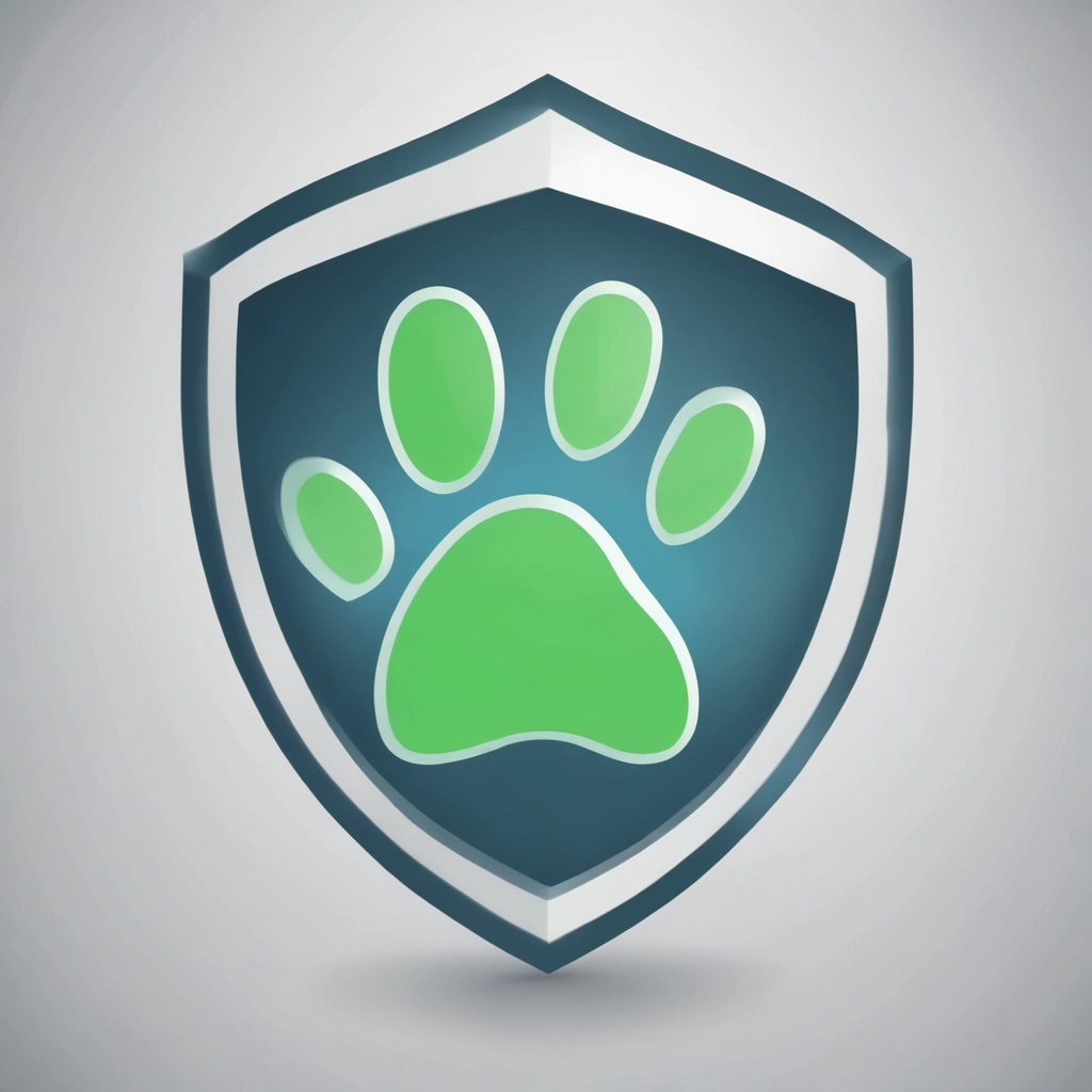 a dog paw print on a shield shield