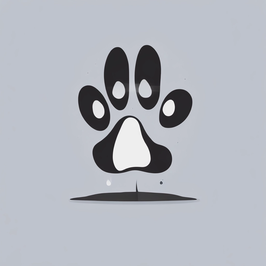 a dog paw print on a shield shield