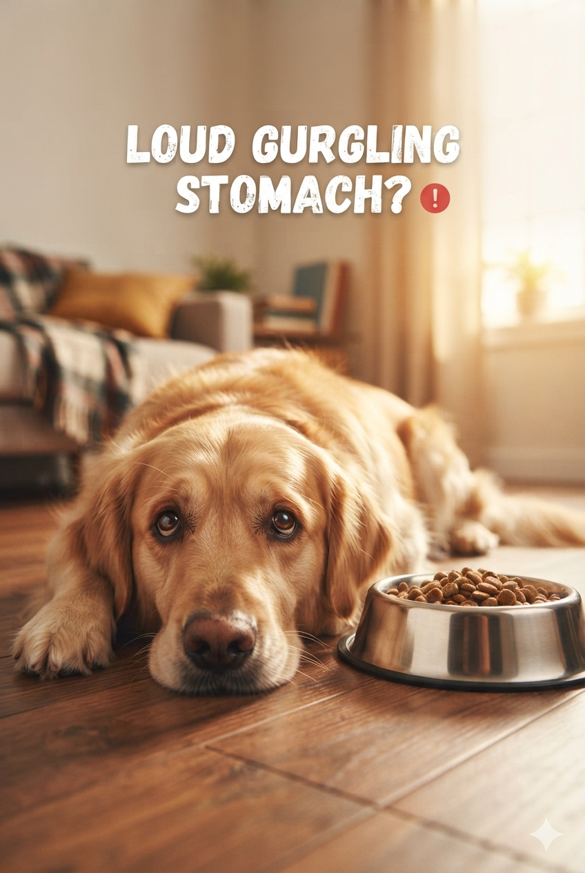 dog's stomach making loud gurgling noises